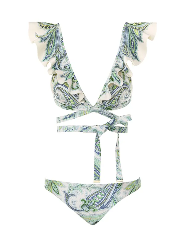 Multicolour Bikini Costume Set made by Zimmermann