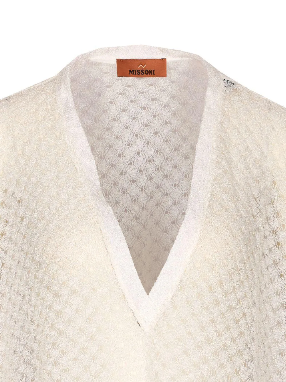 Kaftan V-neck Raschel Lace White sold by Lord & Taylor product image thumbnail 3
