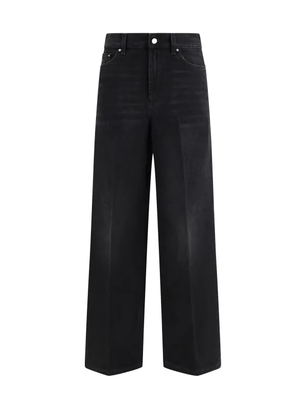 Wide-Leg Jeans Faded Black made by Toteme