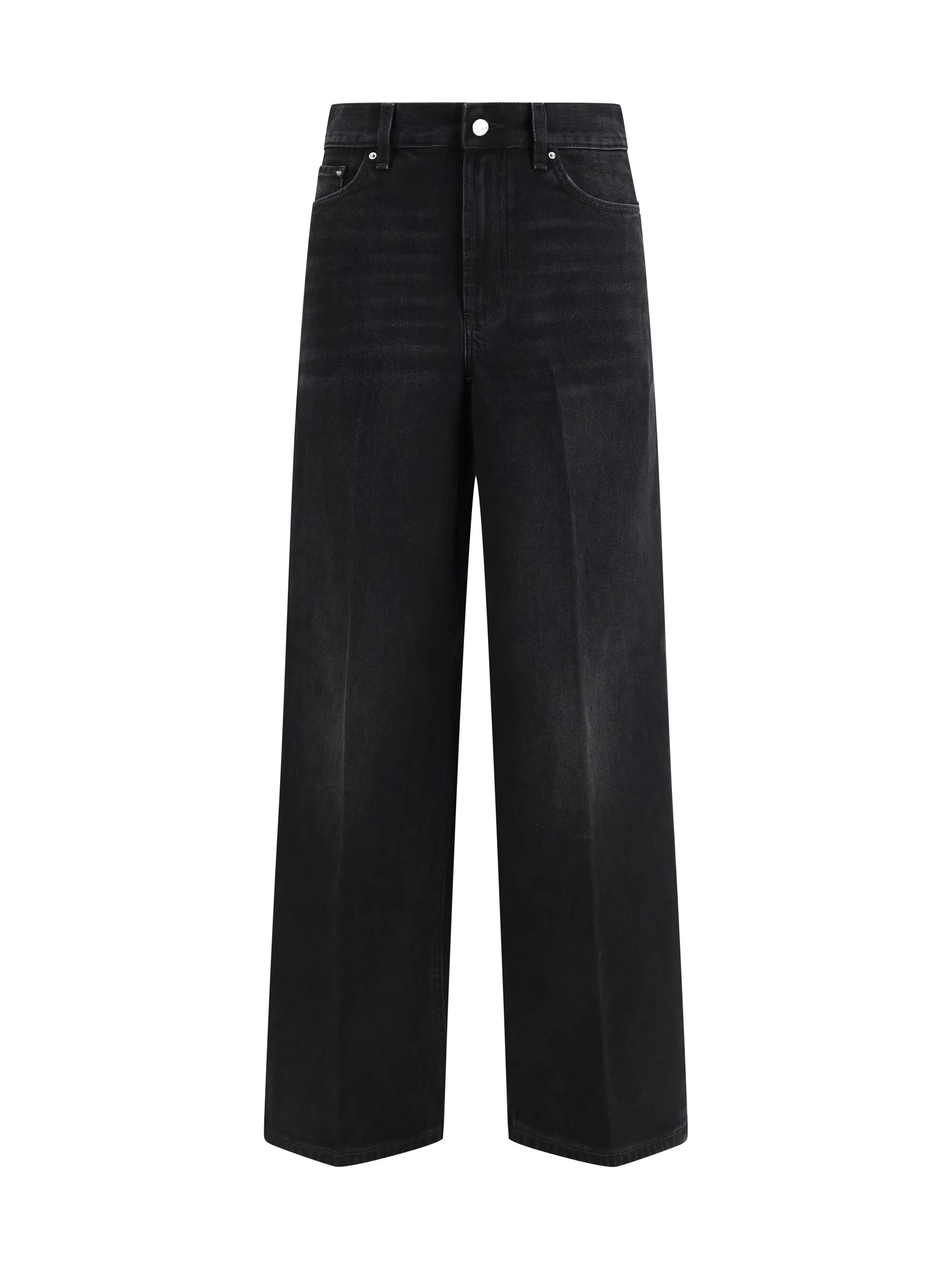 Wide-Leg Jeans Faded Black sold by Lord & Taylor