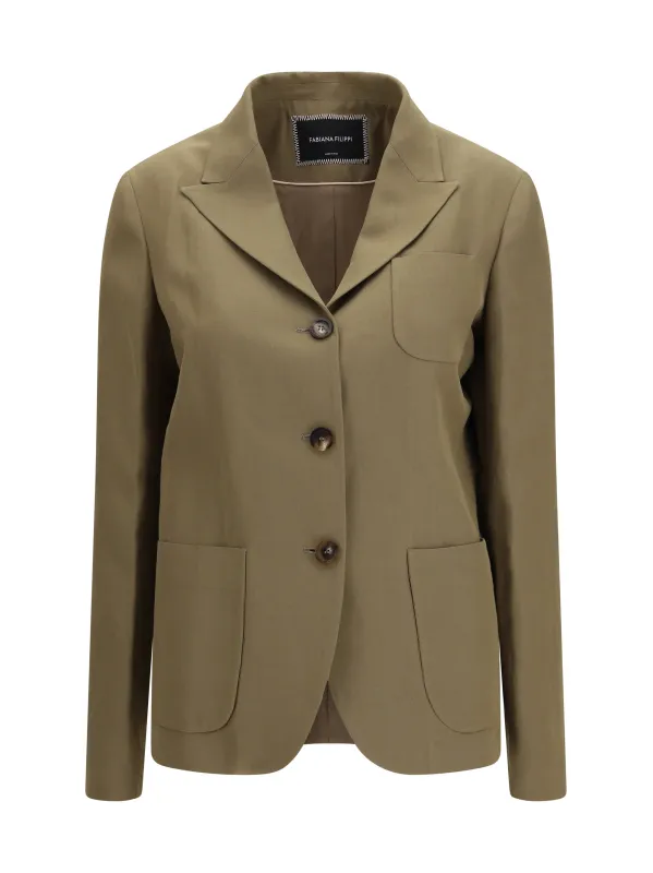 Pocket Blazer Taupe made by Fabiana Filippi