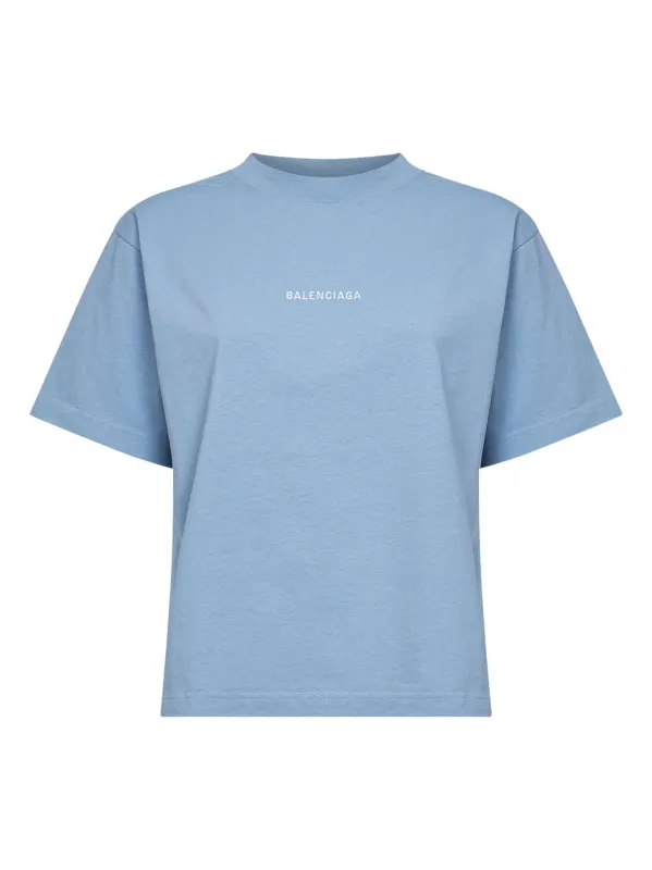 Light Blue Back T-Shirt made by Balenciaga