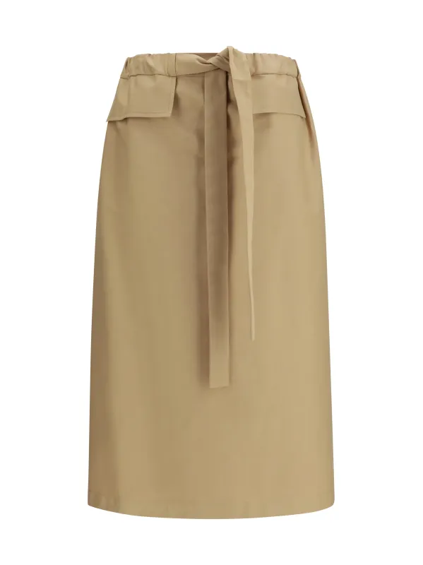 Midi Skirt Cotton Steel Grey made by Fabiana Filippi