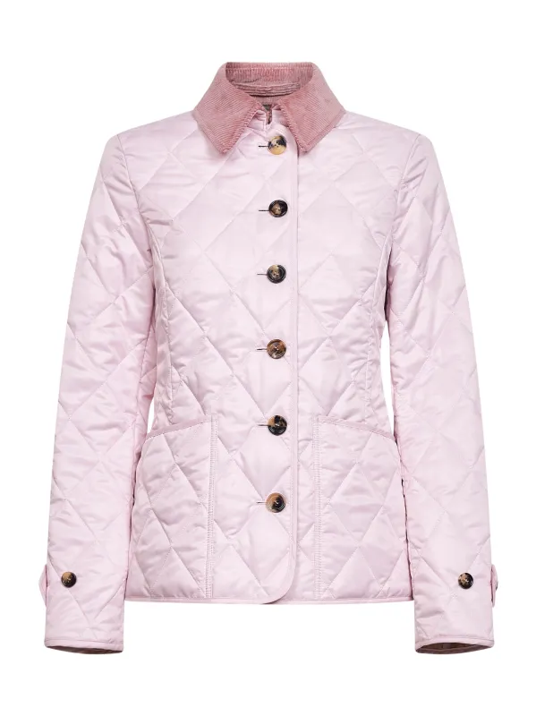 Quilted Jacket Pink Nylon made by Burberry
