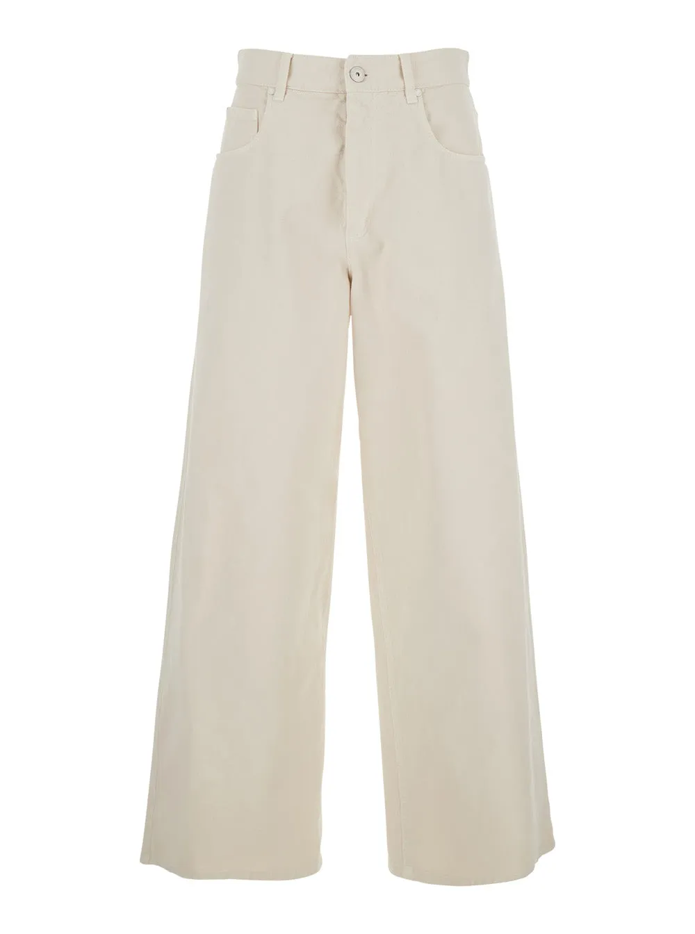 Wide Jeans White Bleached Denim sold by Lord & Taylor