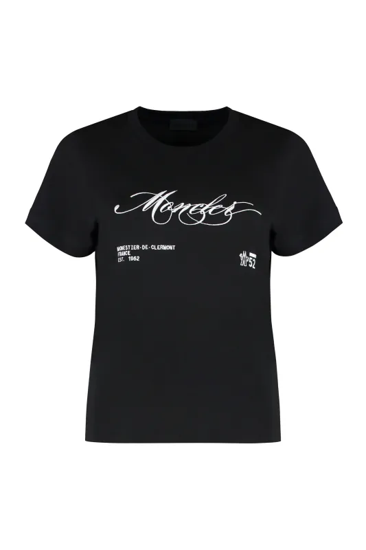 T-shirt Crew-neck Black made by Moncler