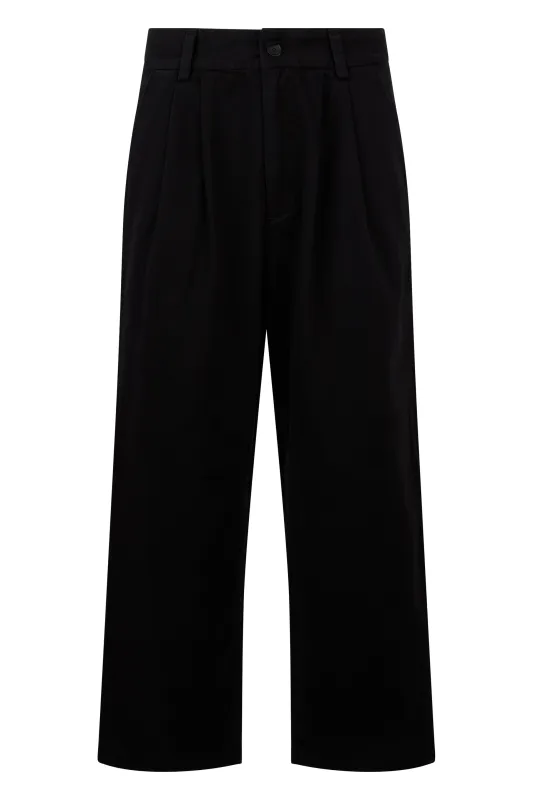 Trousers Loose Cotton Black made by Agolde
