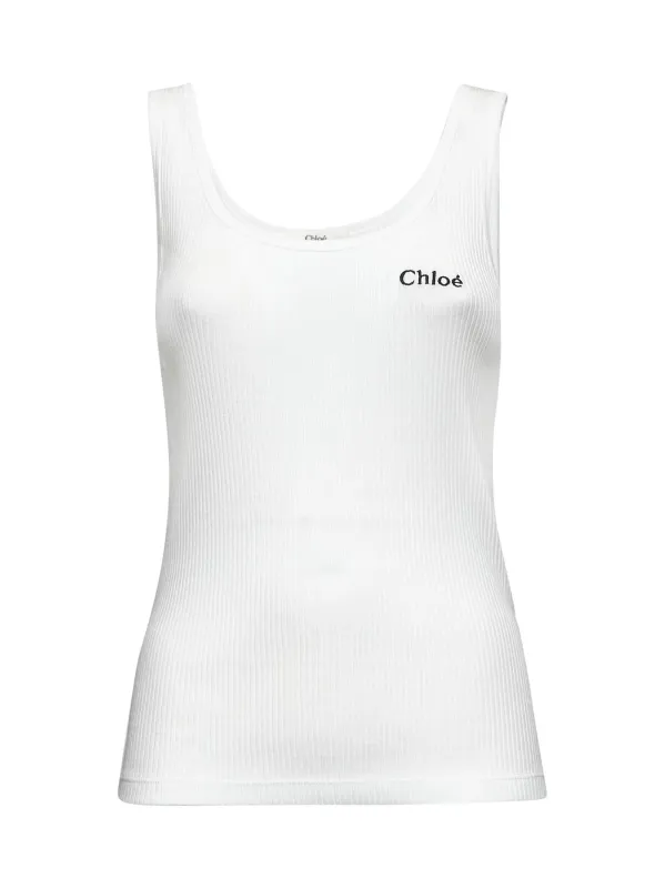 Cotton Ribbed Tank Top made by Chloe