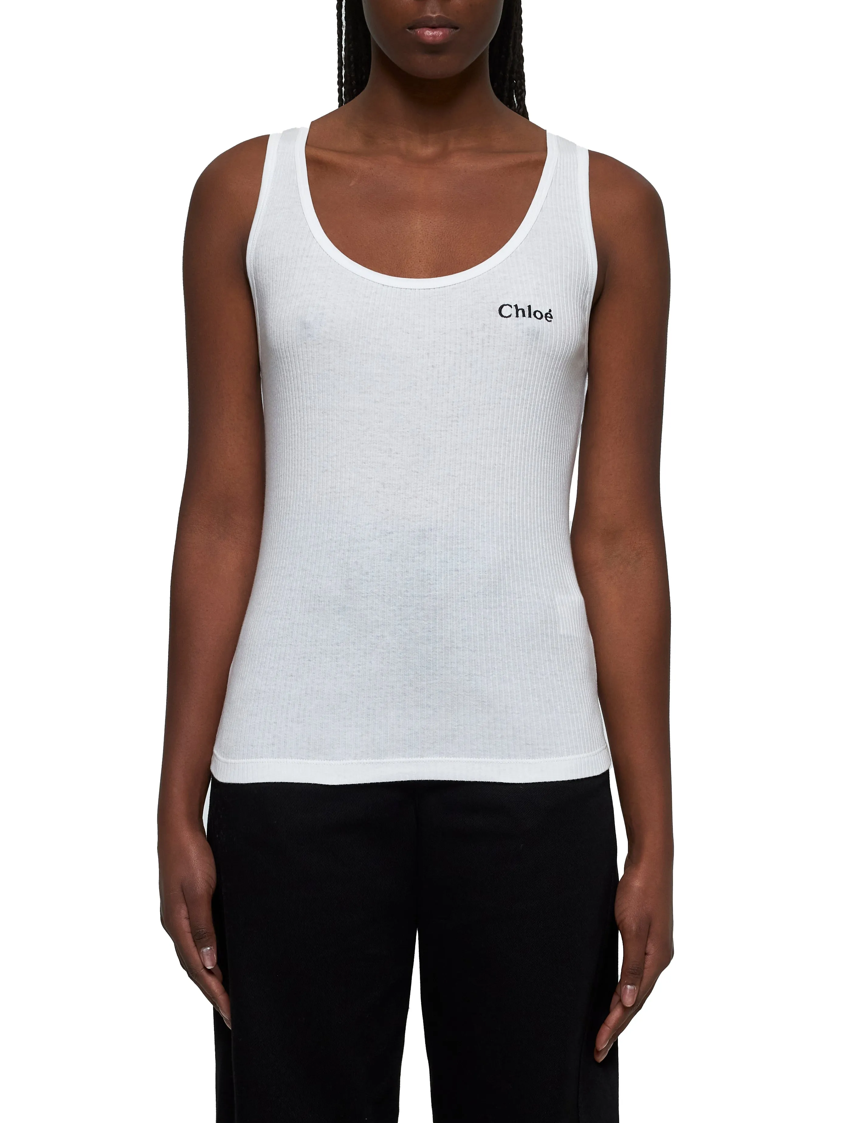 Cotton Ribbed Tank Top sold by Lord & Taylor product image thumbnail 2