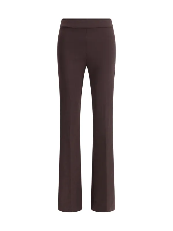 Pants Flared Stretch Brown made by Avenue Montaigne