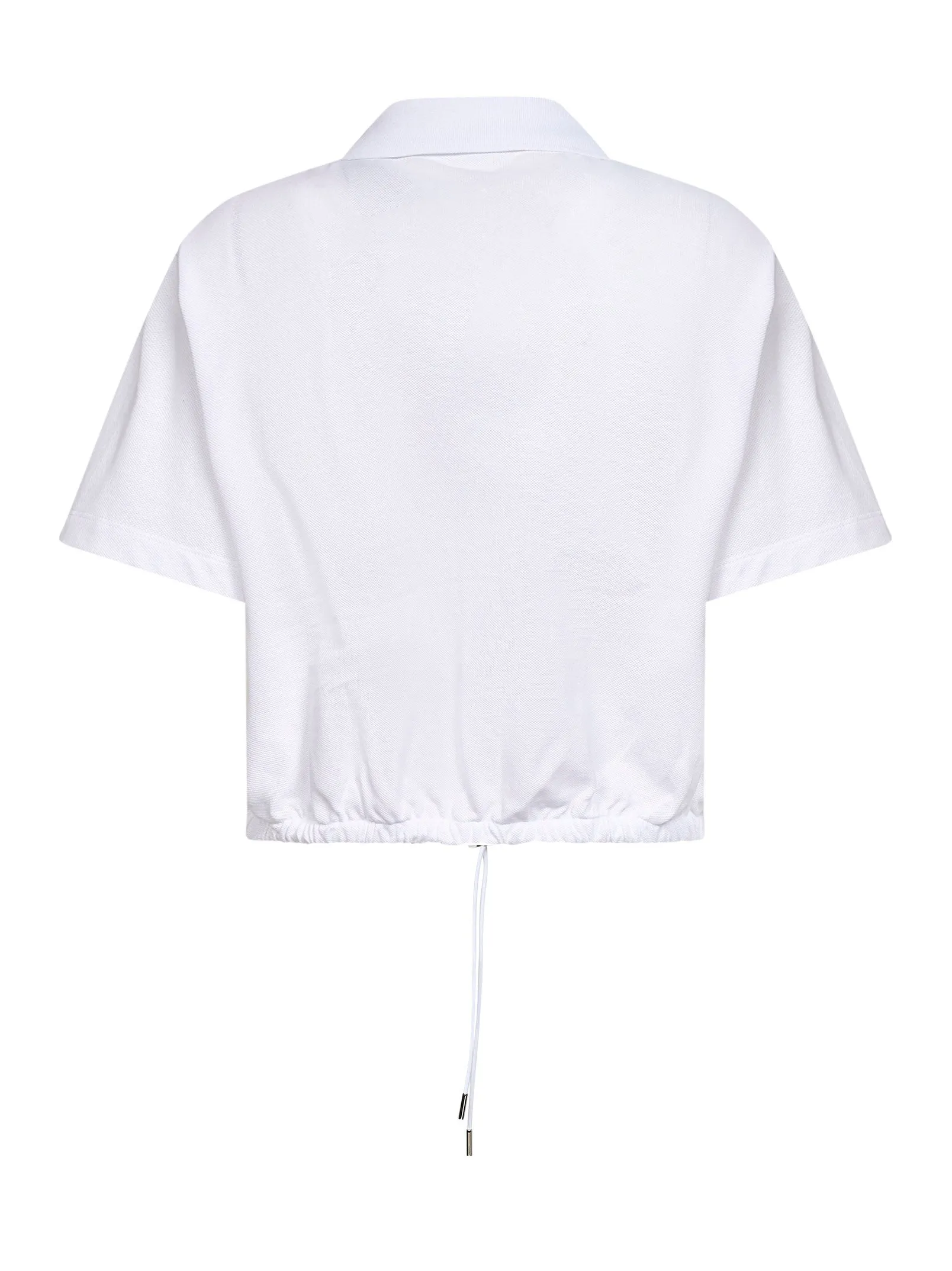 Cropped Polo Shirt White Cotton sold by Lord & Taylor product image thumbnail 2