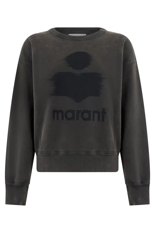Printed Cotton Sweatshirt Grey made by Isabel Marant