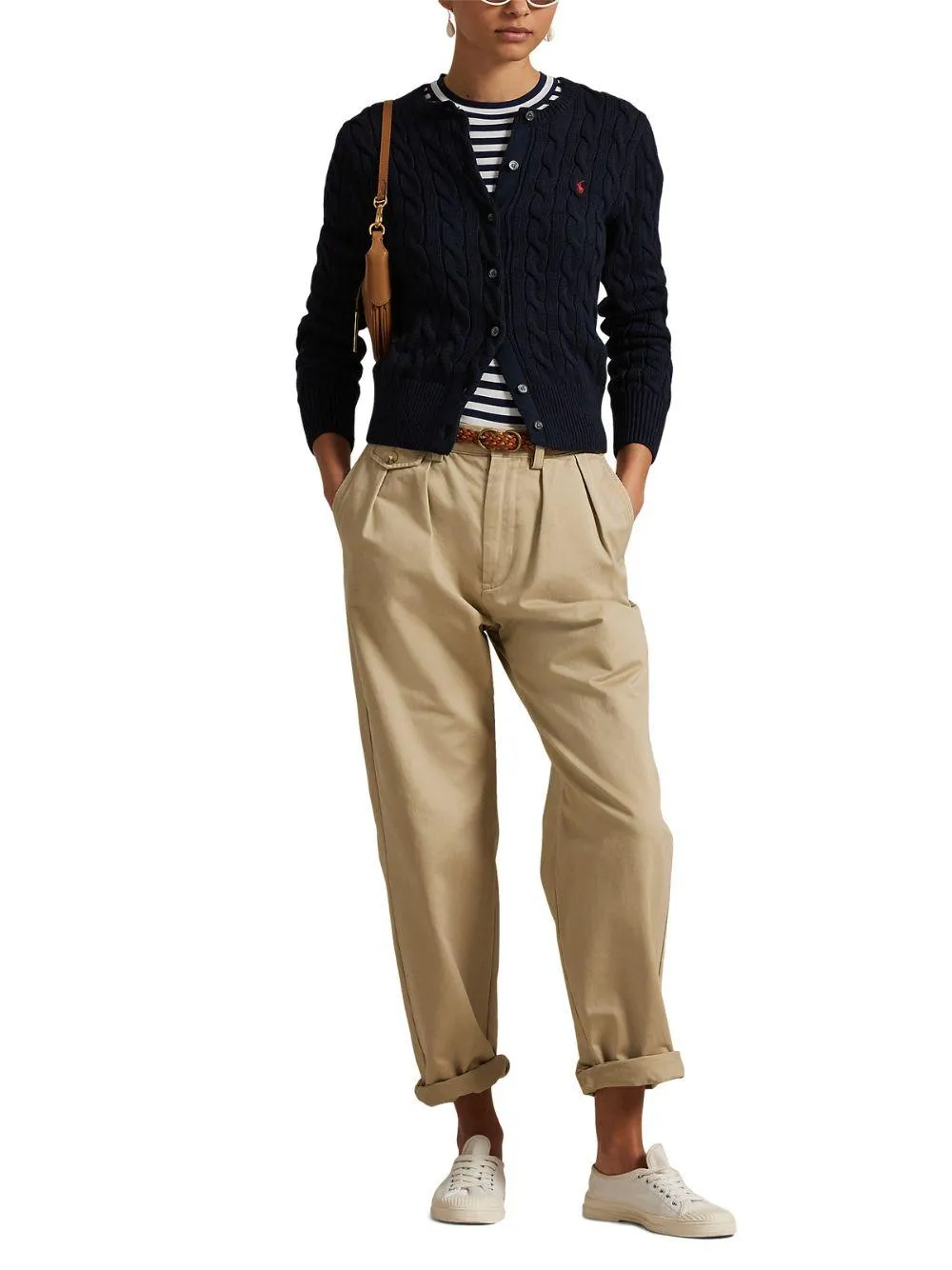 Cardigan Cable Knit Blue sold by Lord & Taylor product image thumbnail 2