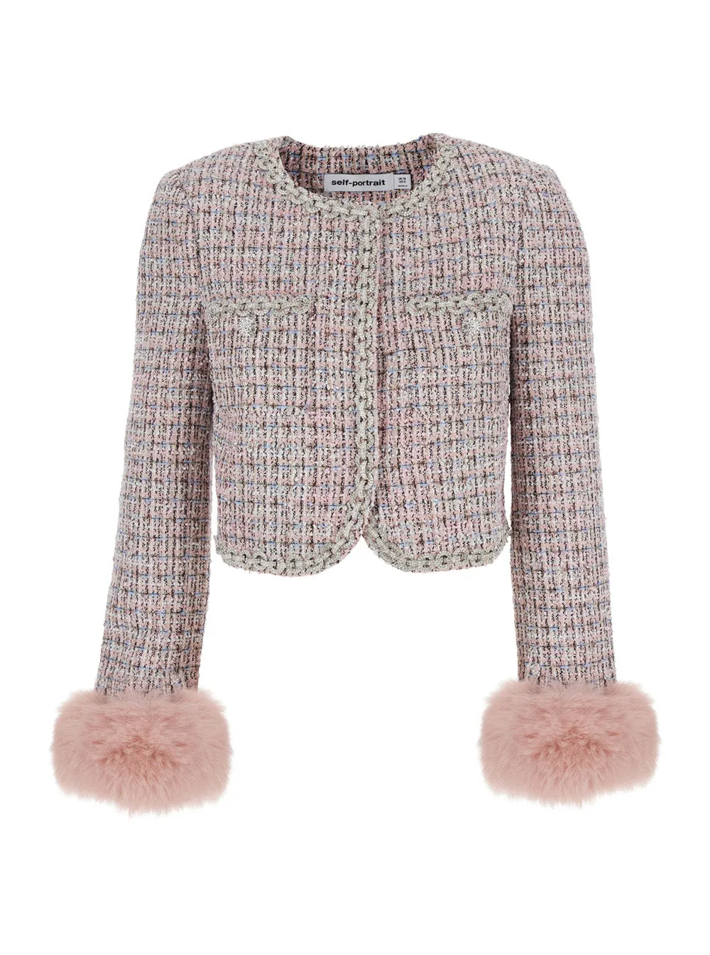 Pink Crewneck Jacket with Crystal Details sold by Lord & Taylor