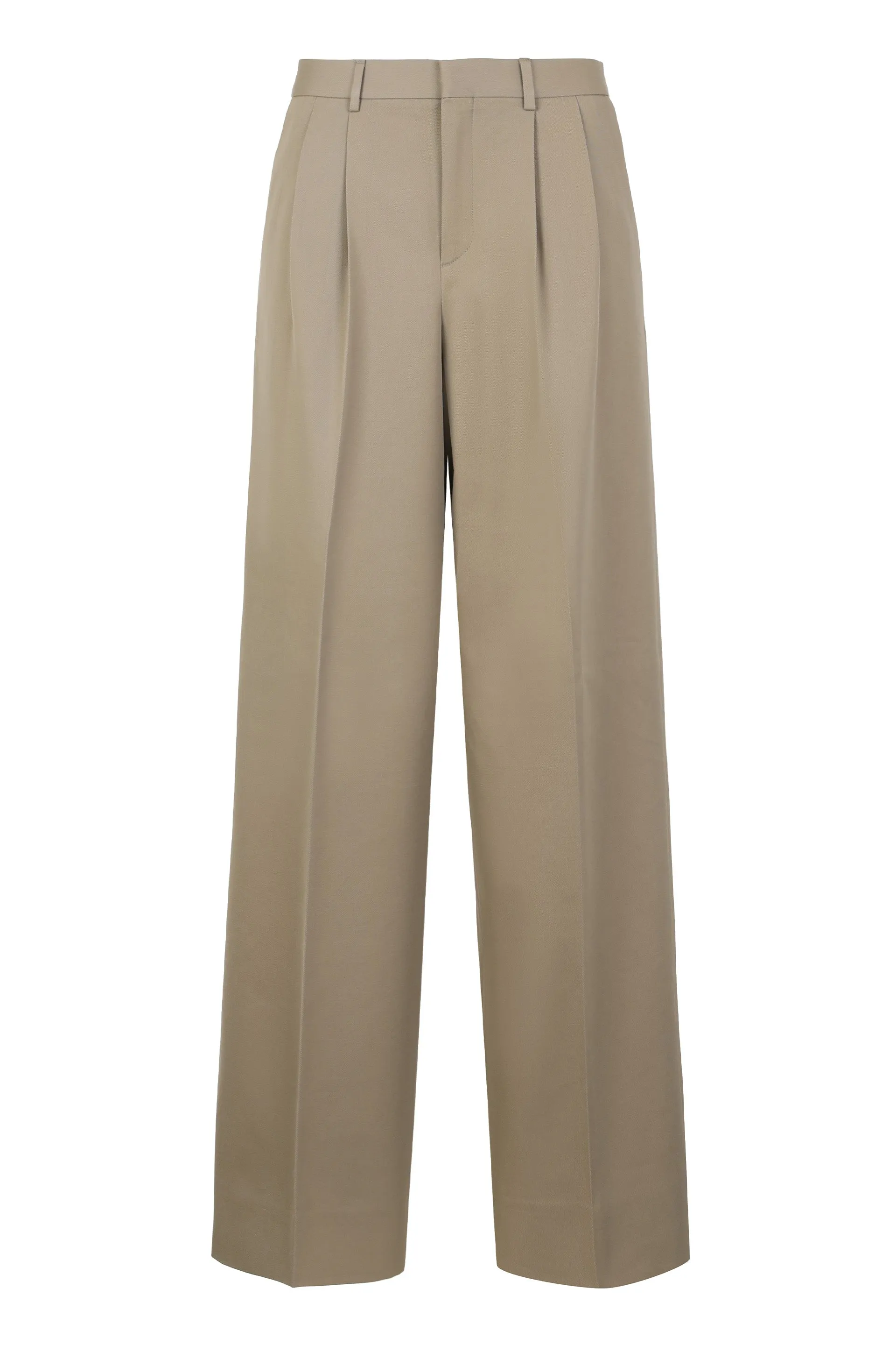 Wide-Leg Trousers in Cotton and Wool sold by Lord & Taylor