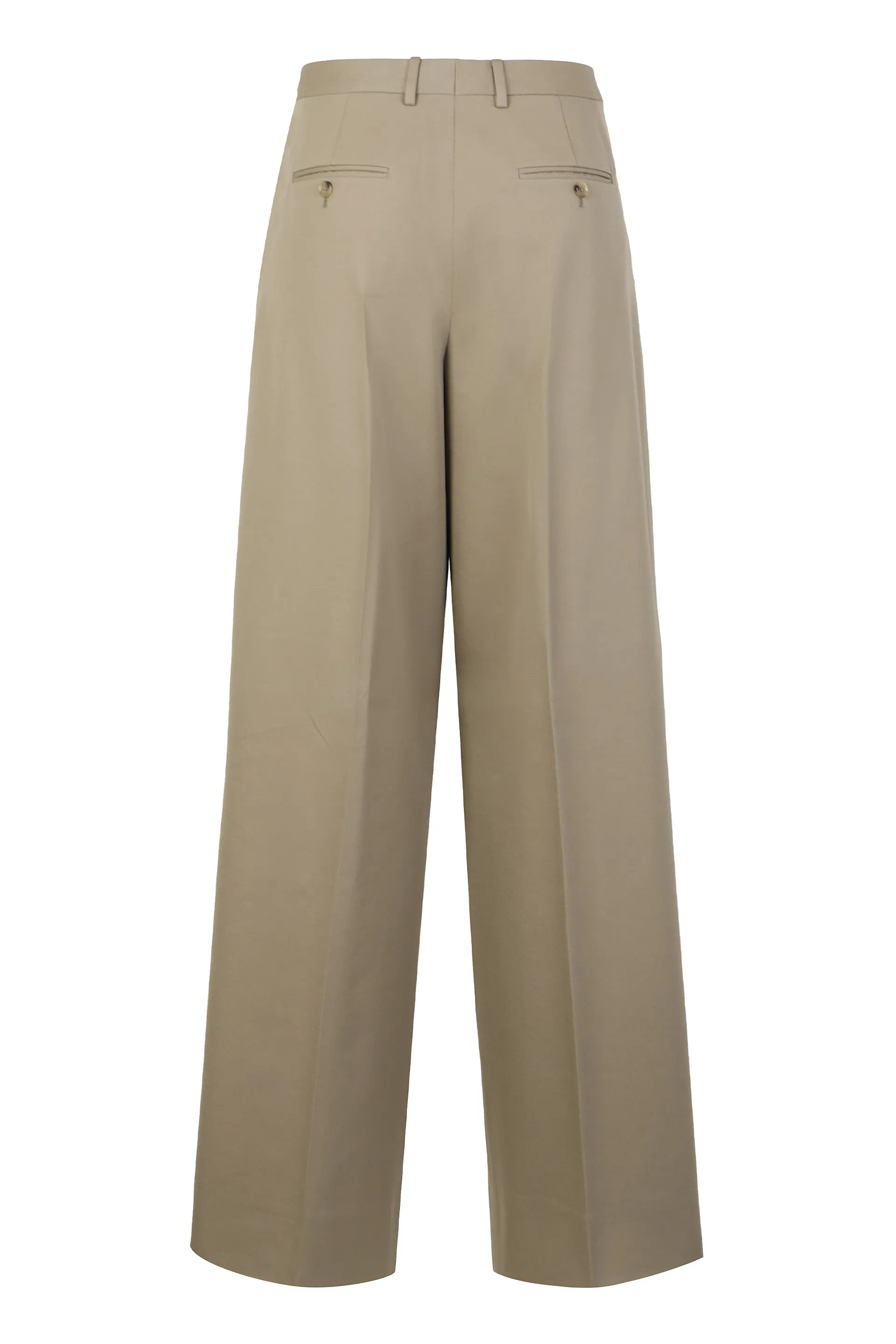 Wide-Leg Trousers in Cotton and Wool sold by Lord & Taylor product image thumbnail 2