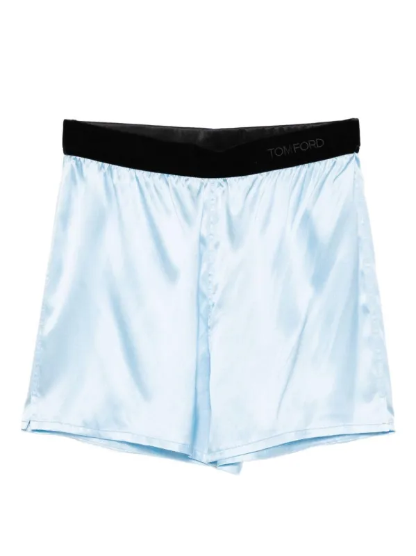 Silk Shorts Light Blue made by Tom Ford