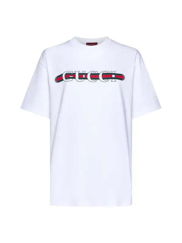 Printed Cotton Jersey T-Shirt made by Gucci