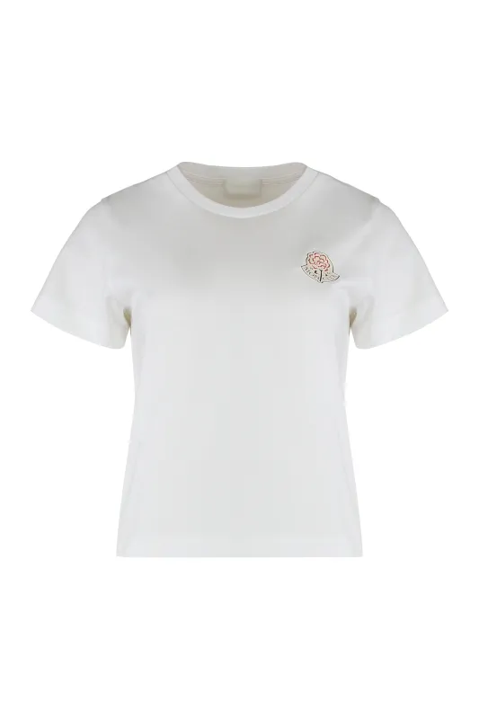 T-shirt Crew Neck White Cotton made by Moncler
