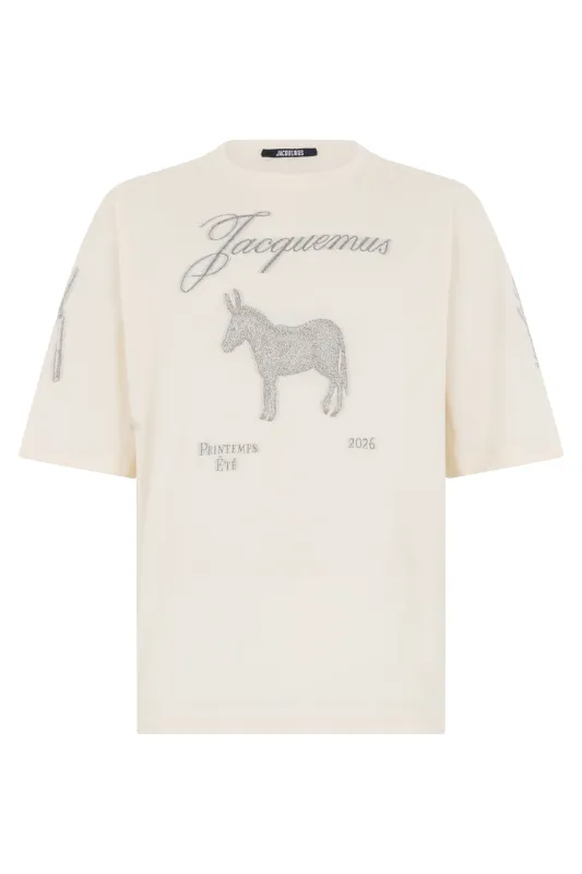 T-shirt Cotton Jacquard Ivory made by Jacquemus
