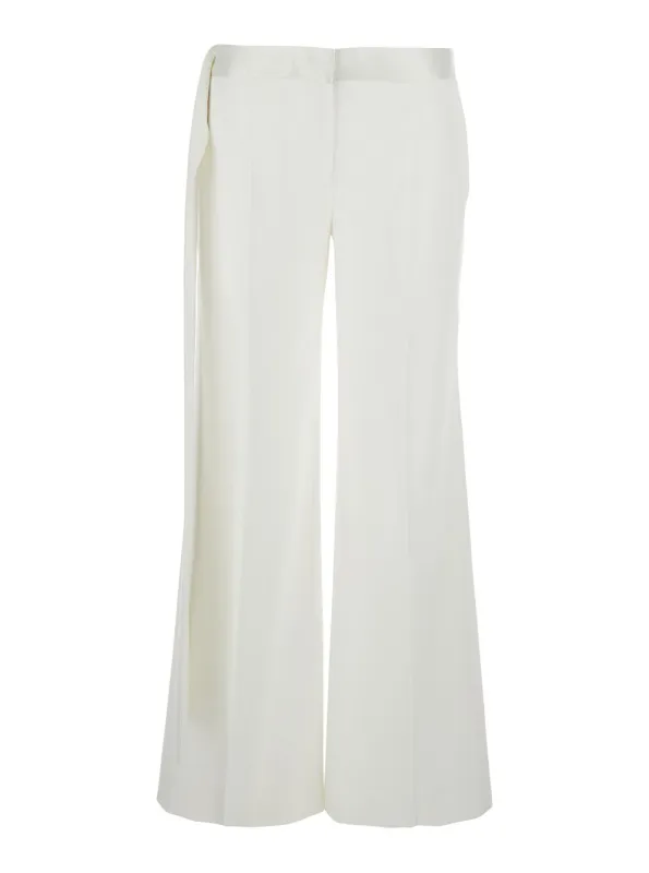 White Pants with Belt Detail made by Victoria Beckham