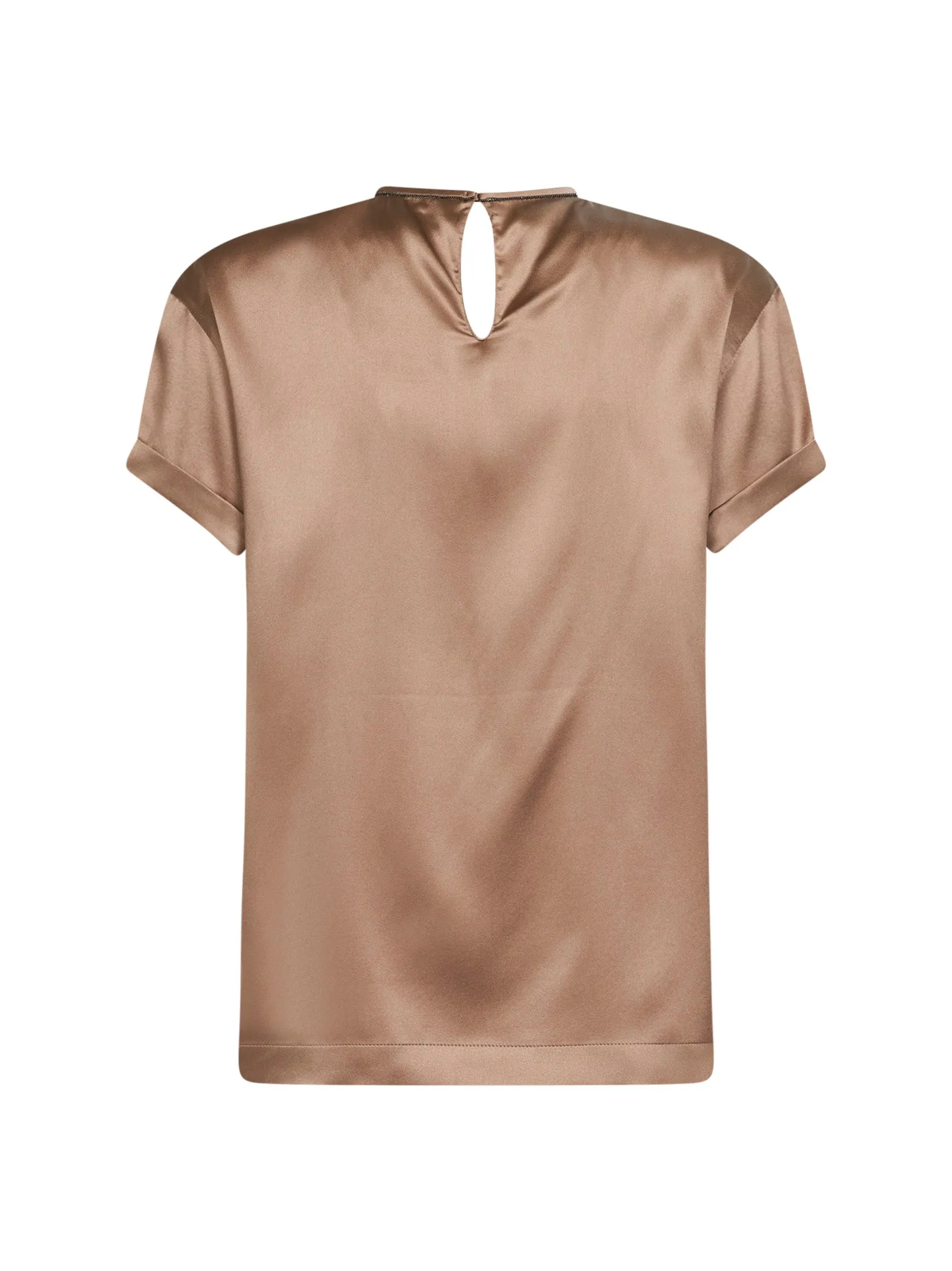 Beige Stretch Silk Satin Blouse sold by Lord & Taylor product image thumbnail 2