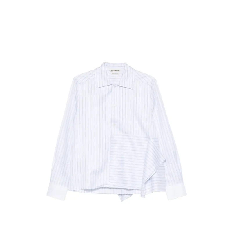 Shirt with White/Blue Stripes made by J.W. Anderson
