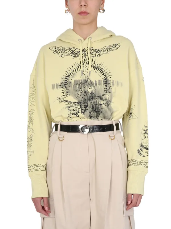 Oversize Sweatshirt with Drawstring Hood made by Givenchy