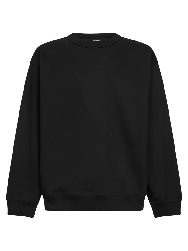 Sweatshirt Oversized Cotton Black made by Dries Van Noten