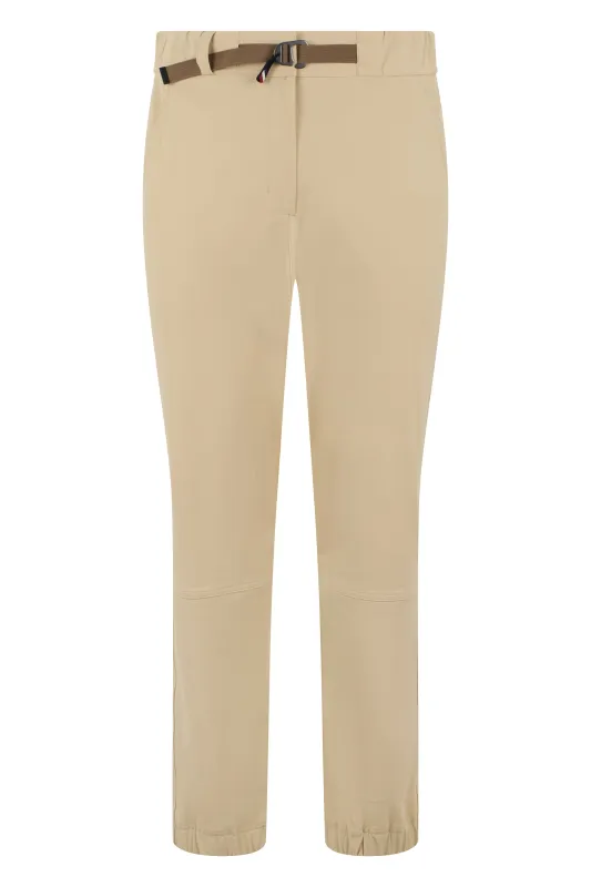 Straight Trousers with Contrasting Belt Beige made by Moncler