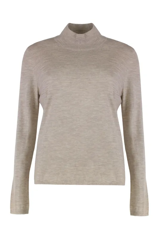 Cashmere High Collar Long Sleeve Sweater made by MaxMara