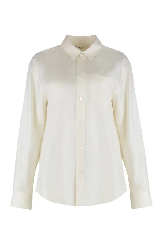 Silk Twill Loose Shirt made by Celine
