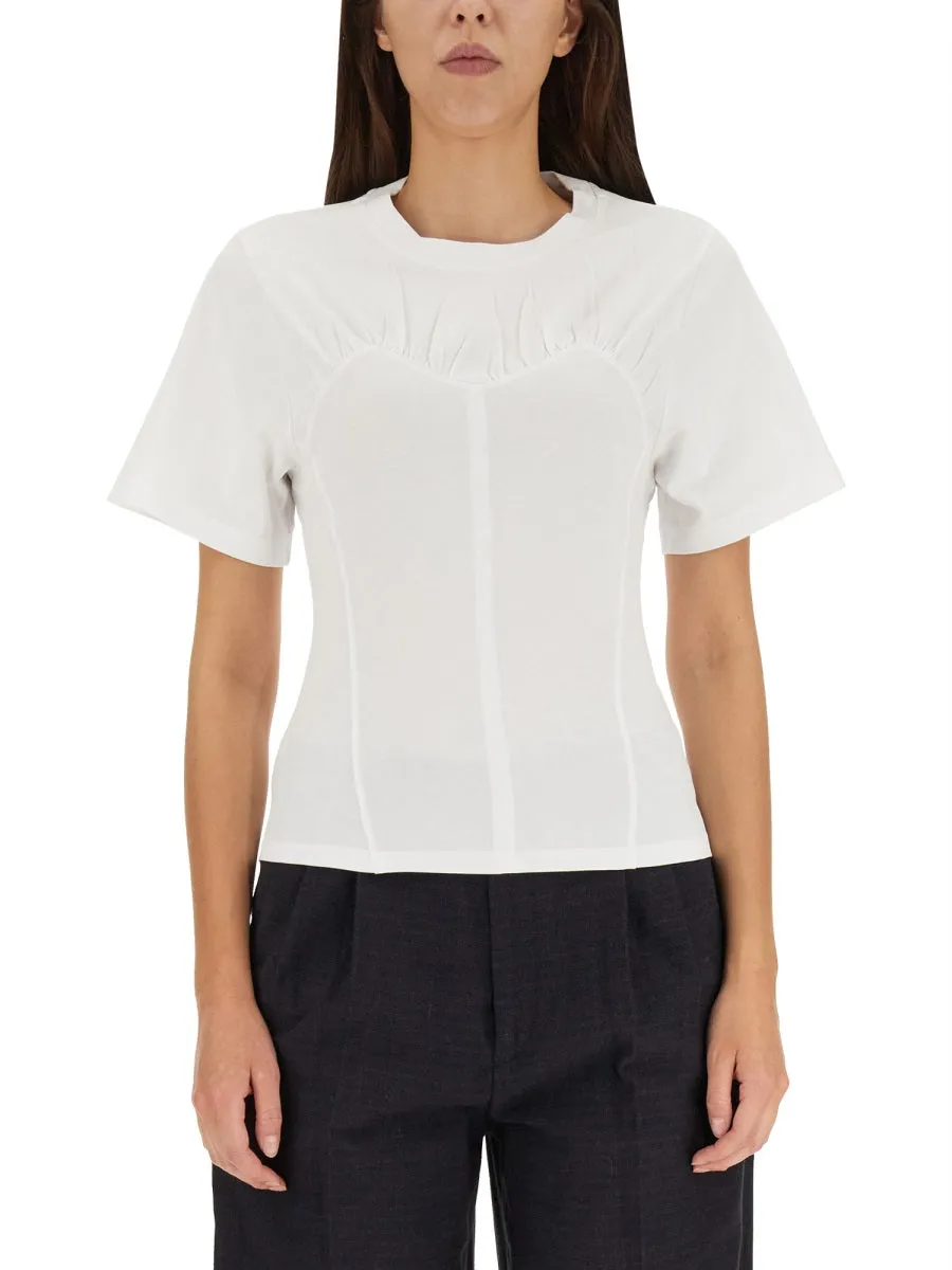 T-Shirt with Trompe-L'Oeil Bustier Effect sold by Lord & Taylor