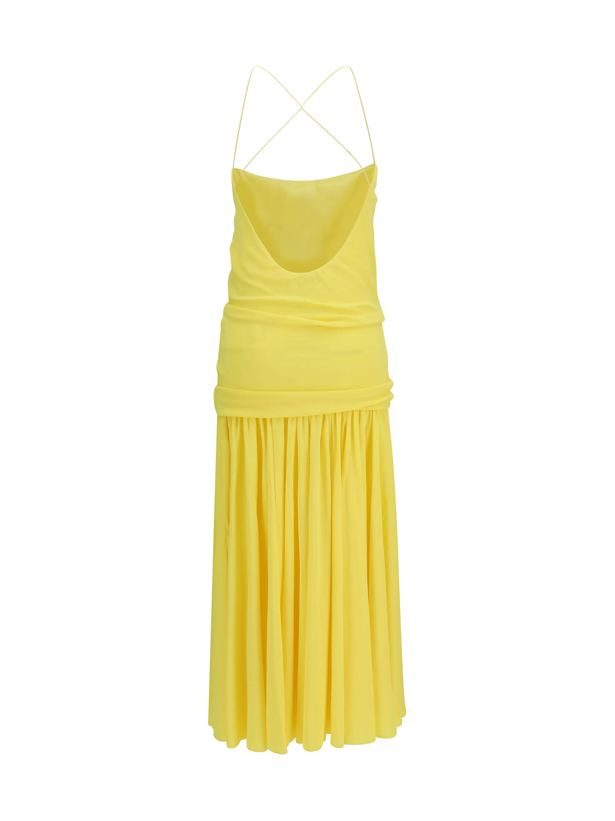 Pleated Midi Dress Yellow sold by Lord & Taylor product image thumbnail 2