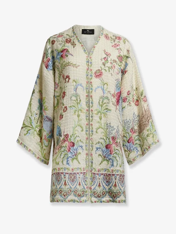 Multicolor Cotton Blend Kimono made by Etro