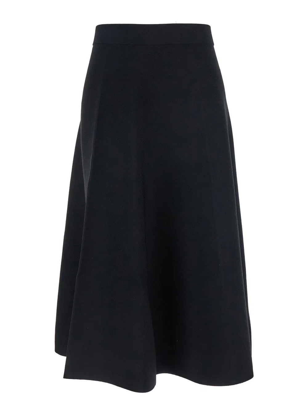 Black Midi Skirt with Elastic High Waist sold by Lord & Taylor