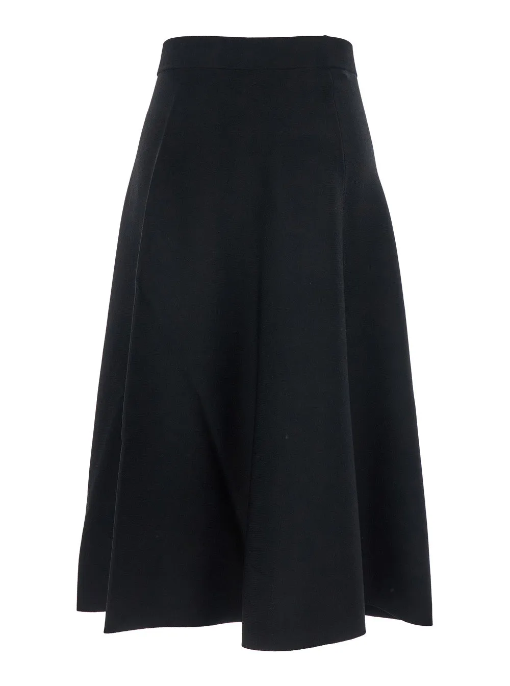 Black Midi Skirt with Elastic High Waist sold by Lord & Taylor product image thumbnail 2