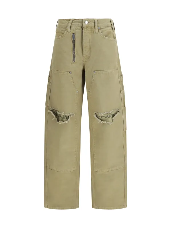 Zip Carpenter Pants Vintage Army Green made by Alexander Wang