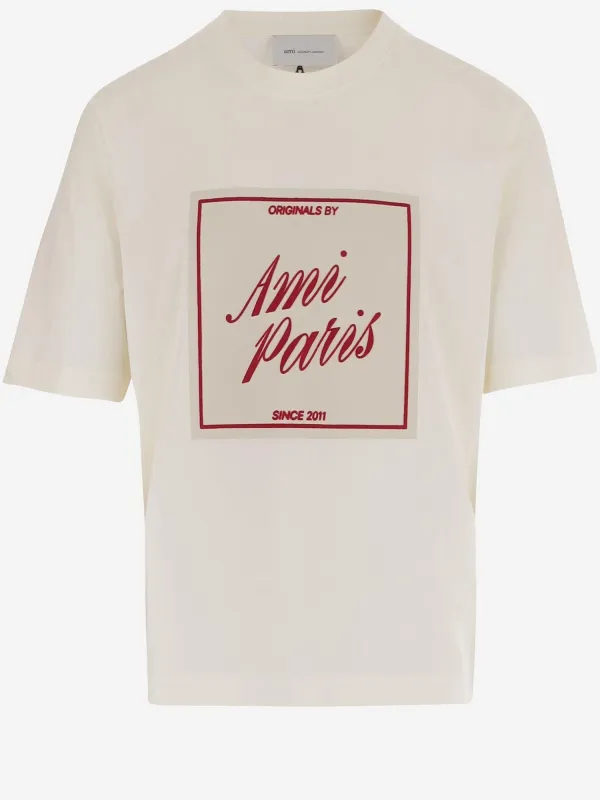 Cotton T-shirt Heritage Print made by Ami