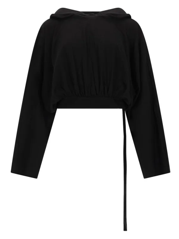 Cropped Hooded T-Shirt Black made by Rick Owens