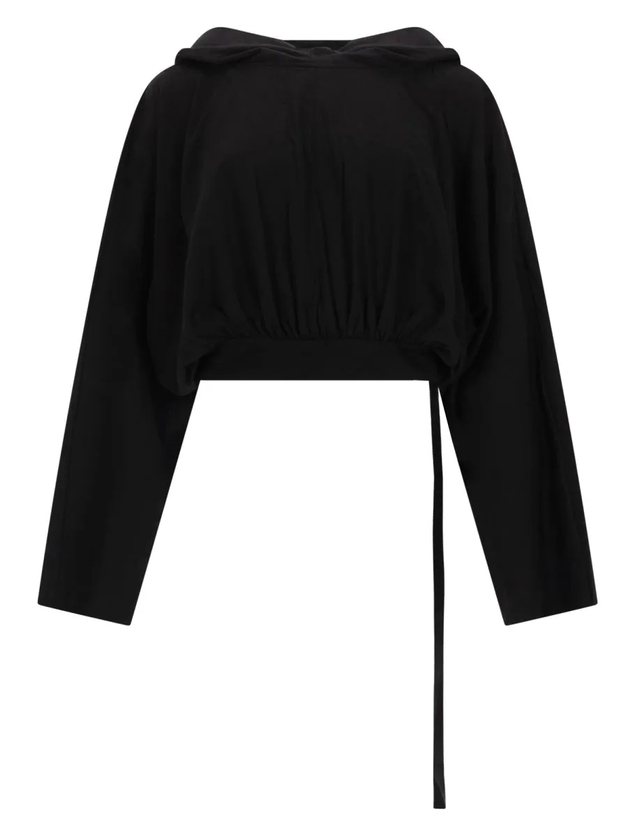 Cropped Hooded T-Shirt Black sold by Lord & Taylor