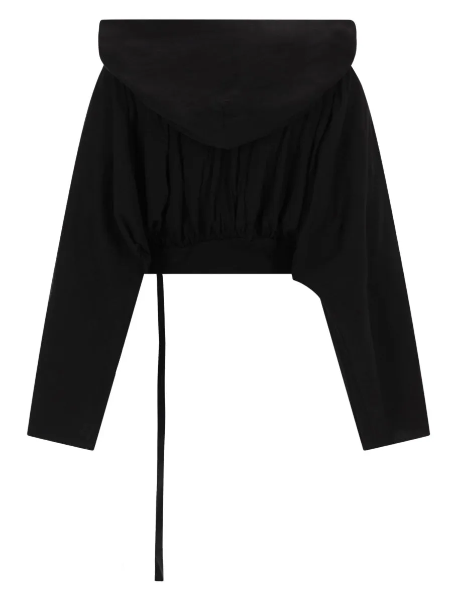 Cropped Hooded T-Shirt Black sold by Lord & Taylor product image thumbnail 2
