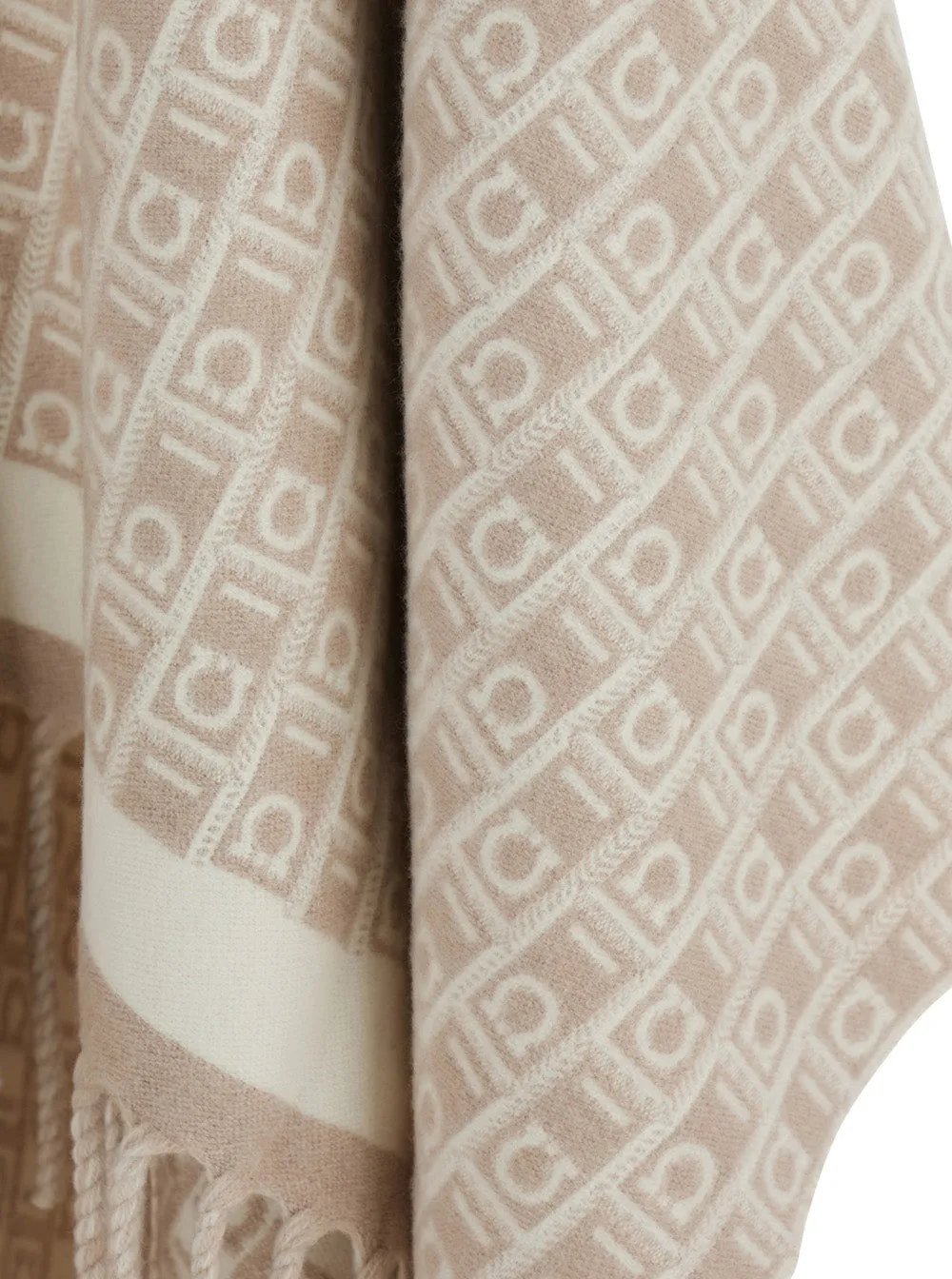 Cape in Beige Wool with Gancini Embroidery sold by Lord & Taylor product image thumbnail 3