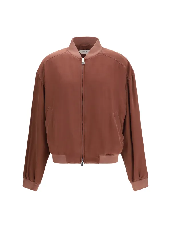Jacket Overdyed Silk Light Aubergine made by Versace