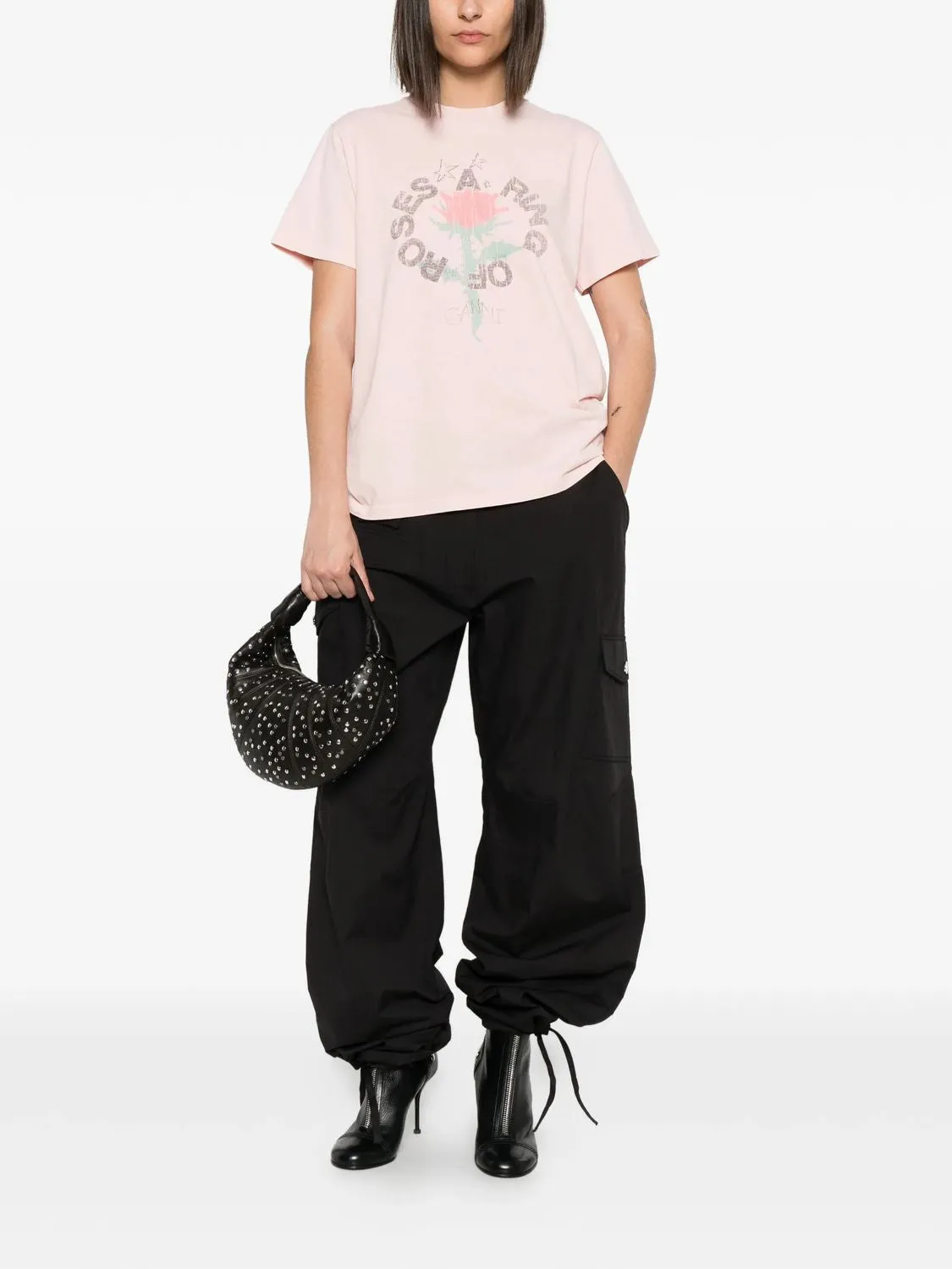 FLORAL-PRINT ROUND-NECK RECYCLED COTTON ORGANIC COTTON T-SHIRT sold by Lord & Taylor product image thumbnail 2