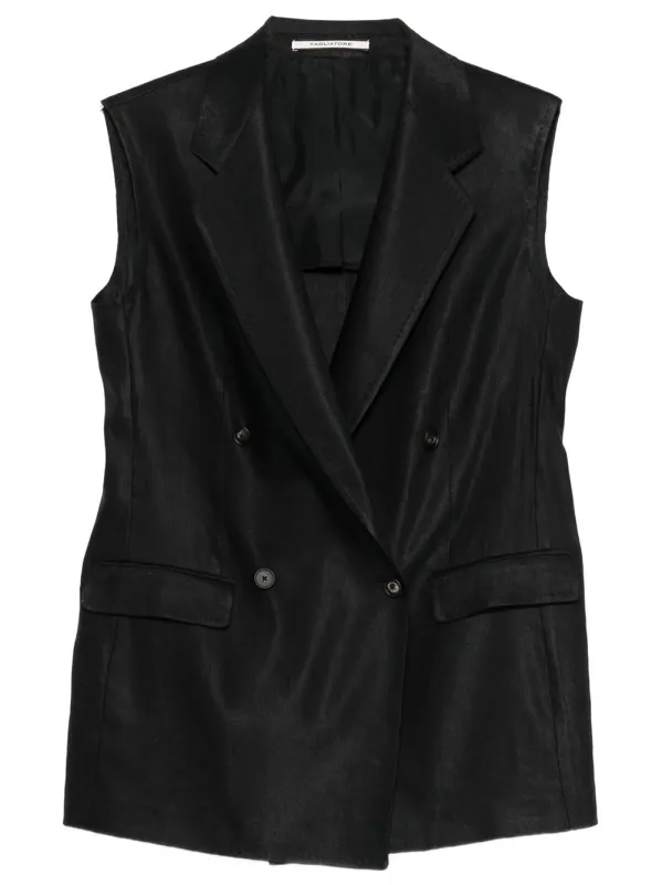 DOUBLE-BREASTED SLEEVELESS WAISTCOAT made by Tagliatore