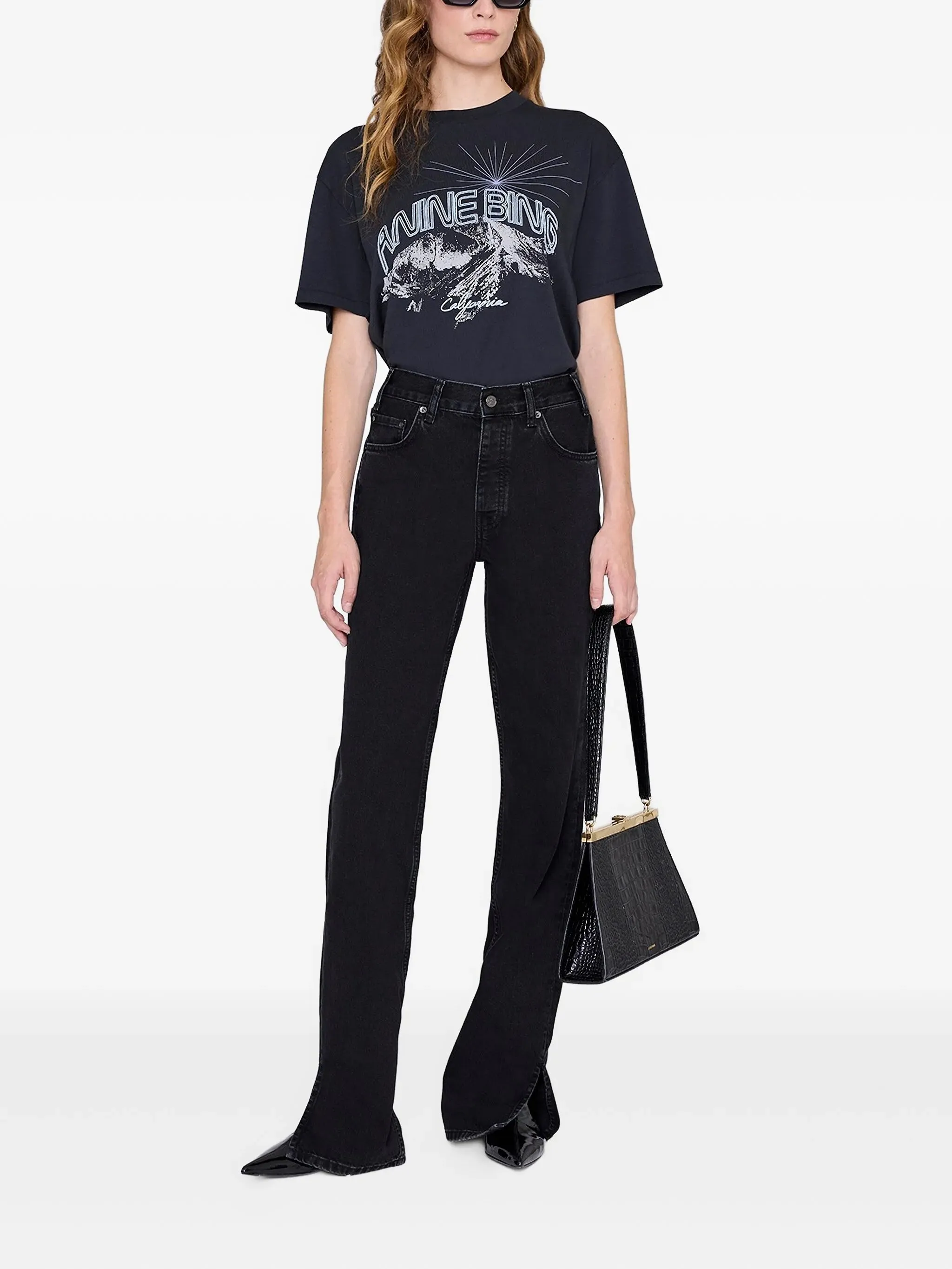 MC WALKER BLACK T-SHIRT WITH MOUNTAIN LOGO sold by Lord & Taylor product image thumbnail 2