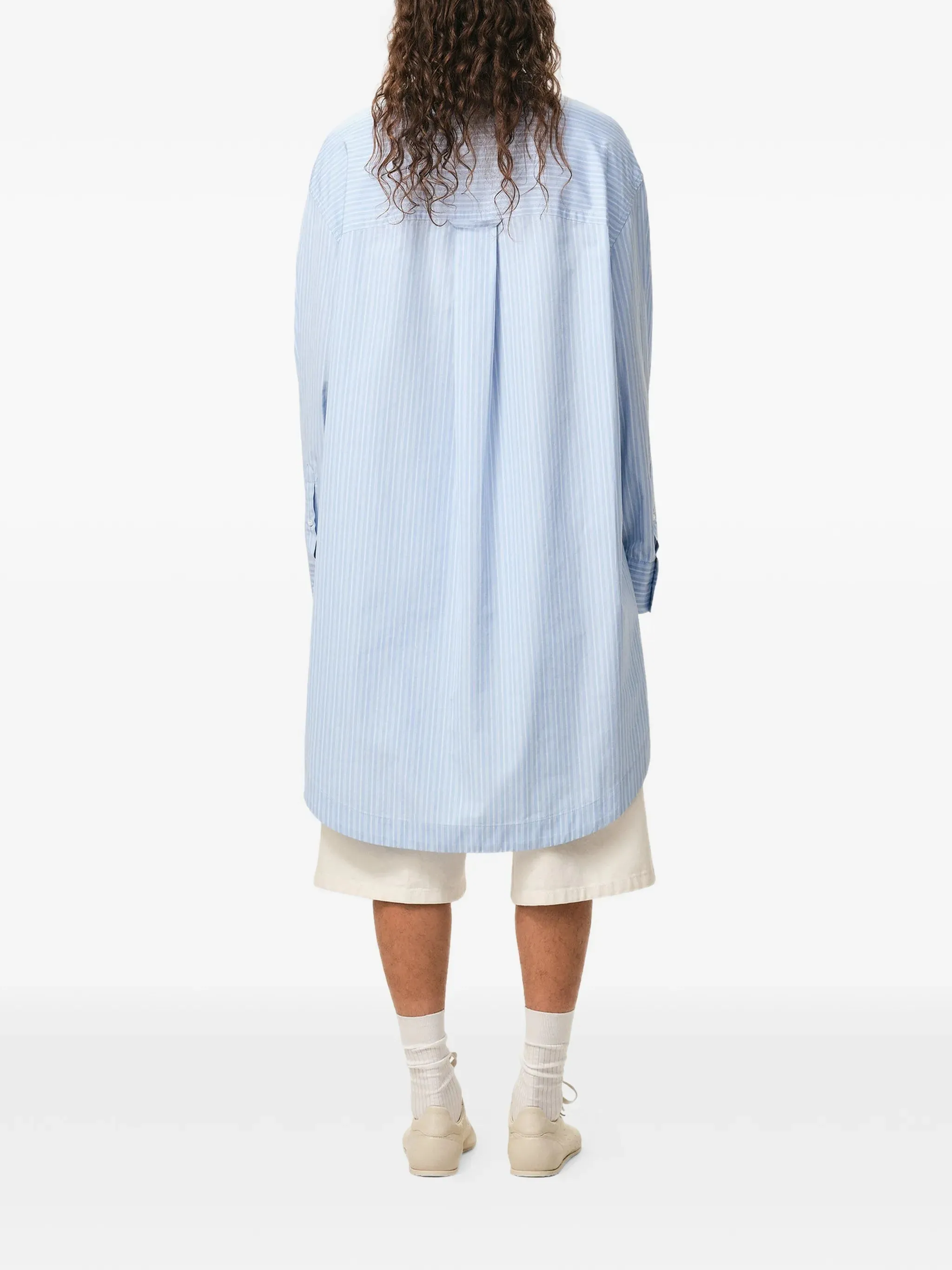 LIGHT BLUE AND WHITE STRIPED SHIRT DRESS sold by Lord & Taylor product image thumbnail 2