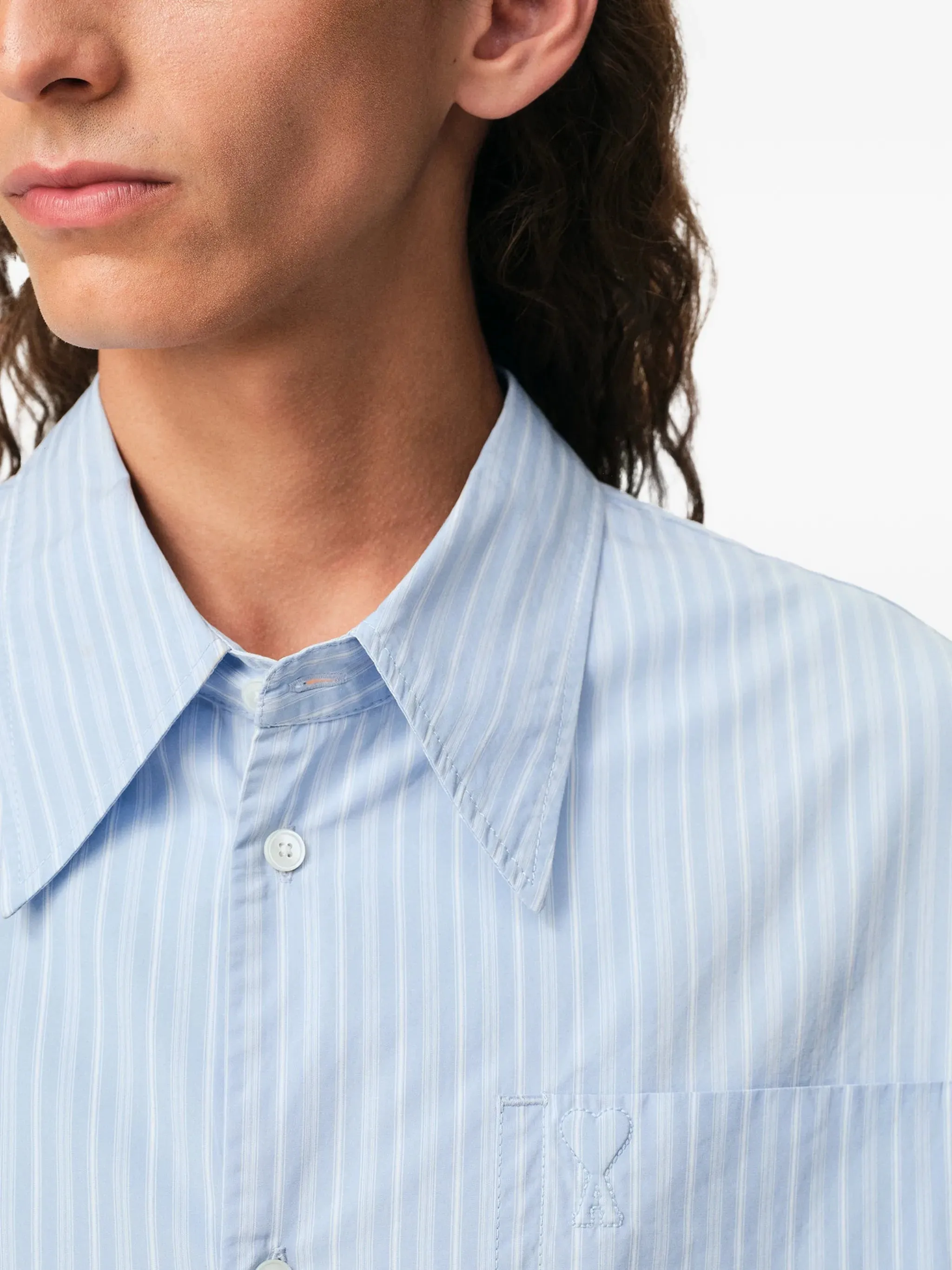 LIGHT BLUE AND WHITE STRIPED SHIRT DRESS sold by Lord & Taylor product image thumbnail 3