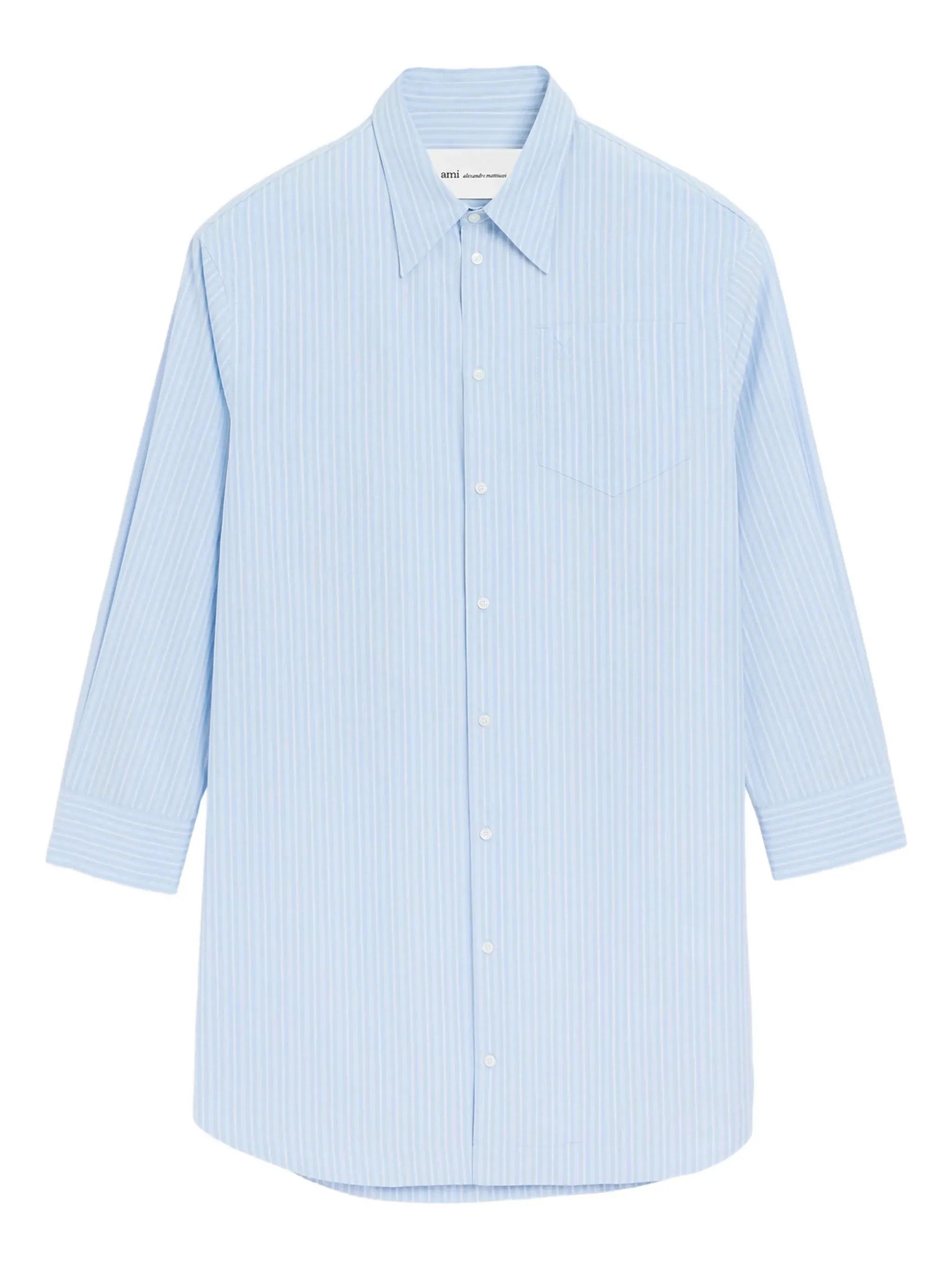 LIGHT BLUE AND WHITE STRIPED SHIRT DRESS sold by Lord & Taylor